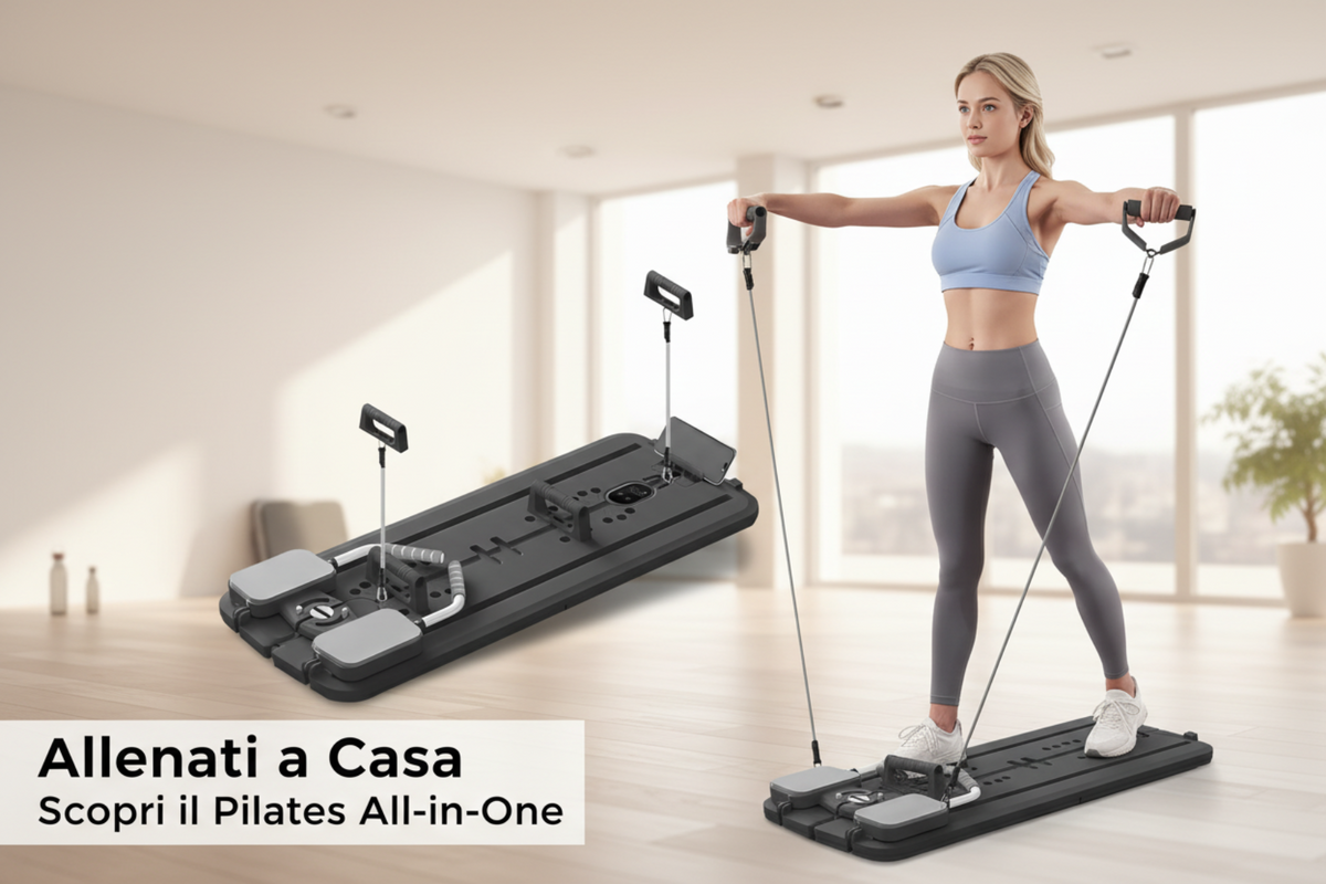 Ragazza con Pilates All-in-One per Casa
